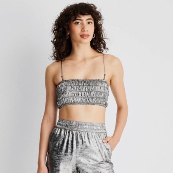 Future Collective Strappy Metallic Tiny Top - Picture 5 of 8